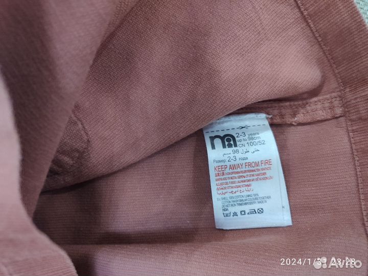 Одежда для девочки 98 Mothercare