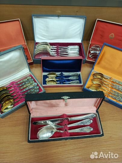 Серебряные наборы ложек