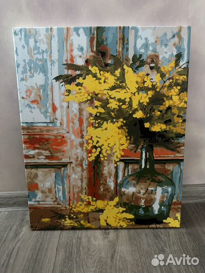 Картина по номерам раскрашенная