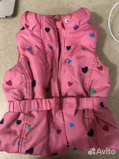 Жилетка для девочки 9-12 мес