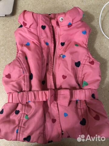 Жилетка для девочки 9-12 мес
