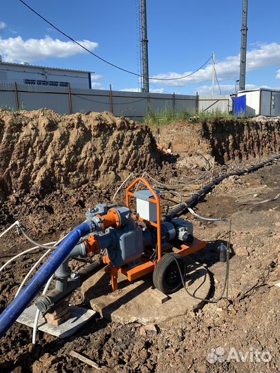 Водопонижение, осушение, откачка воды из котлована