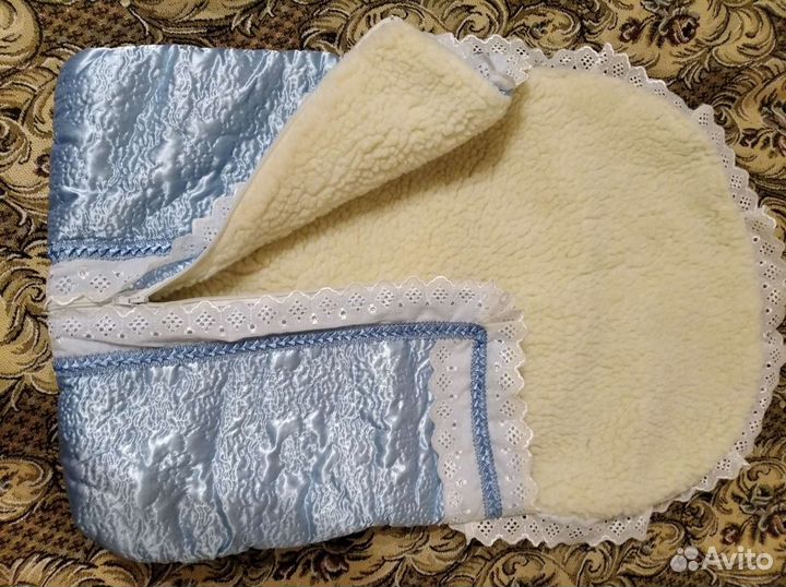 Конверт зимний натуральный мех тёплый