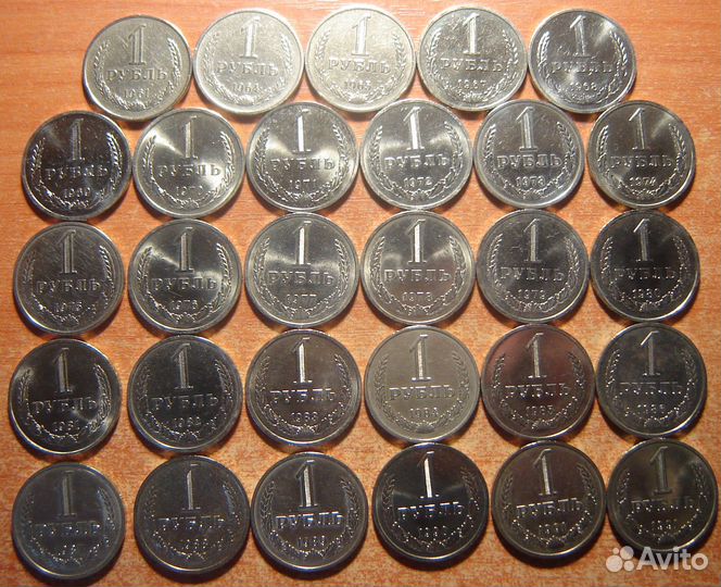 Годовые рубли и другие монеты СССР (есть редкие)