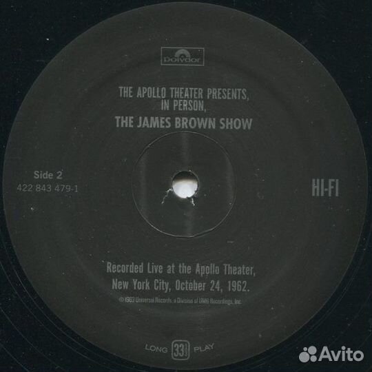 Виниловые пластинки James Brown Live AT the Apollo