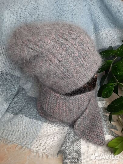 Зимняя Шапка и шарф из ангоры