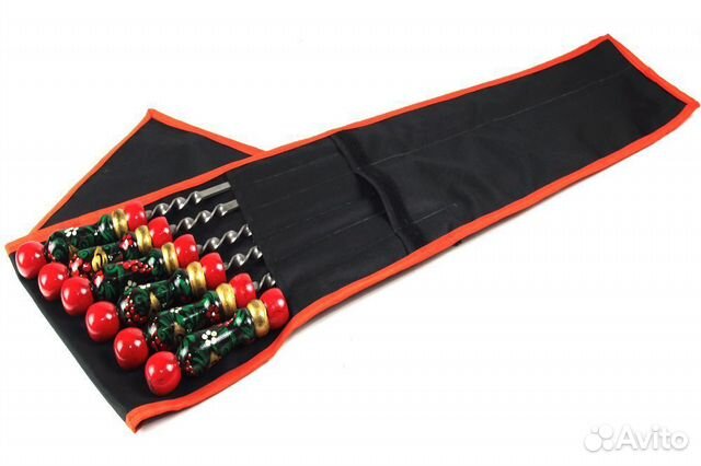 6 шампуров - Хохлома в чехле