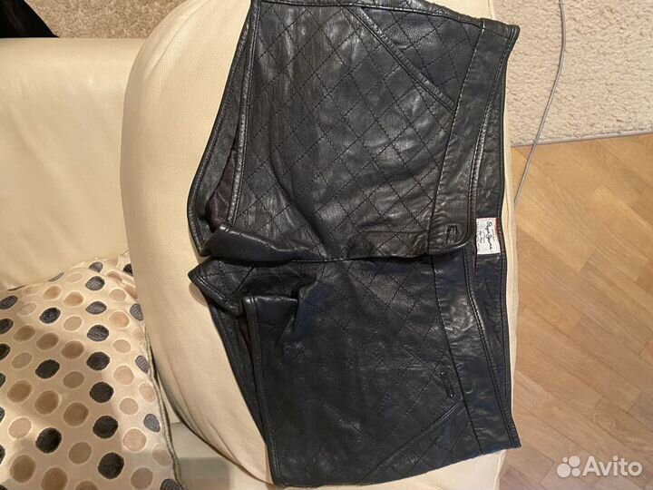 Шорты из натуральной кожи Pepe jeans винтаж