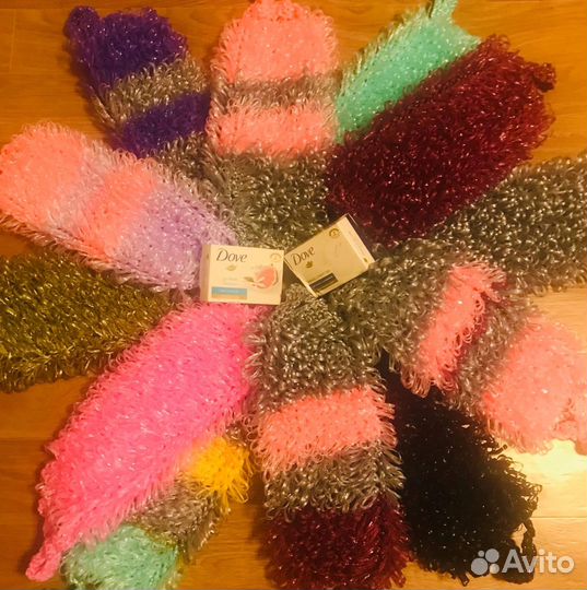 Мочалка вязаная