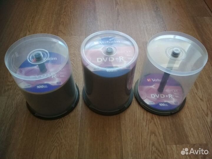 DVD+R-диски Verbatim в cake box и по-отдельности