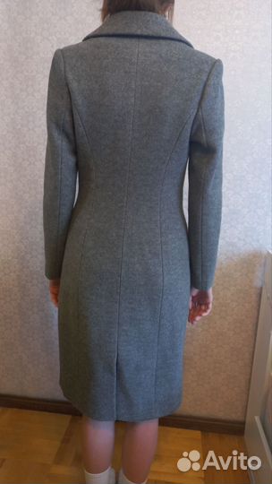 Пальто серое