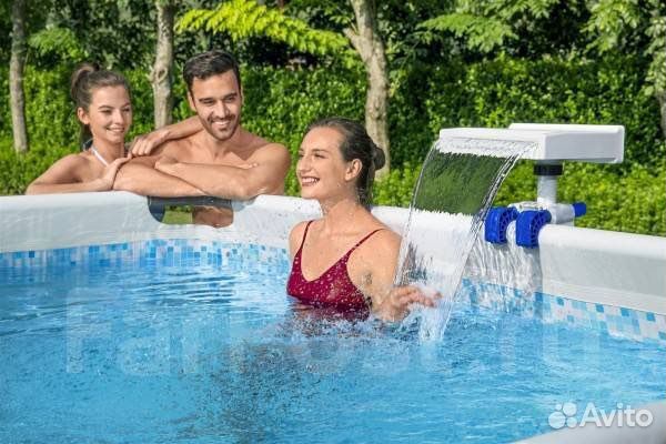 Водопад для бассейна с цветной Led подсветкой