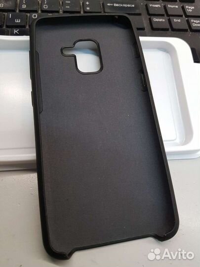 Чехол Silicone Cover для Samsung A8 (2018) Black