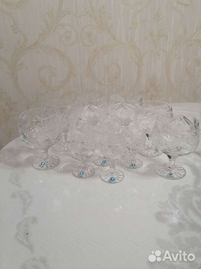 Хрустальные рюмки на ножке СССР