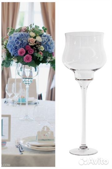 Ваза-бокал, высота 50см