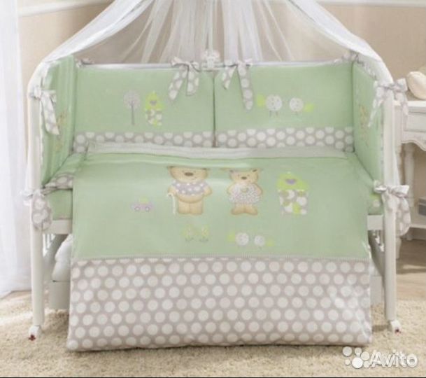 Комплект постельного белья Perina + борты (Сатин)