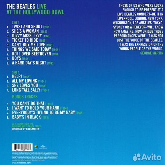 Винил The Beatles – Live AT The Hollywood Bowl