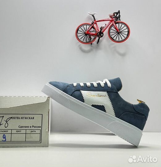 Кеды мужские замшевые Santoni