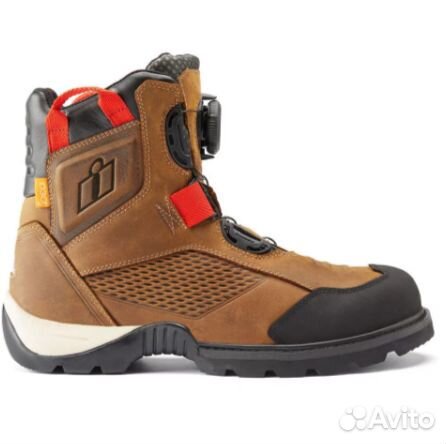 Мотоботы Icon StormHawk WP коричневые