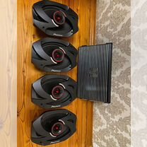 4 Колонки pioneer(600w) и усилитель MоMо(700w)