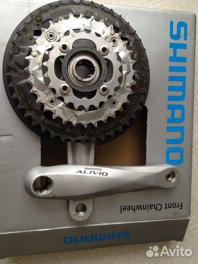 Система шатунов Shimano Alivio 42/32/22, каретка