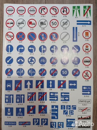 Наклейки знаки пдд