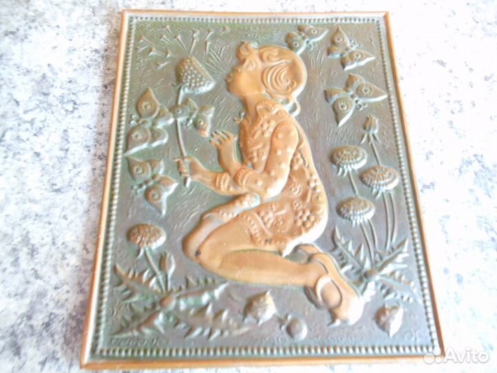 Чеканка ручная медная