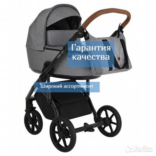 Roan Коляска 2 в1 Bass Next Shiny Grey/Black