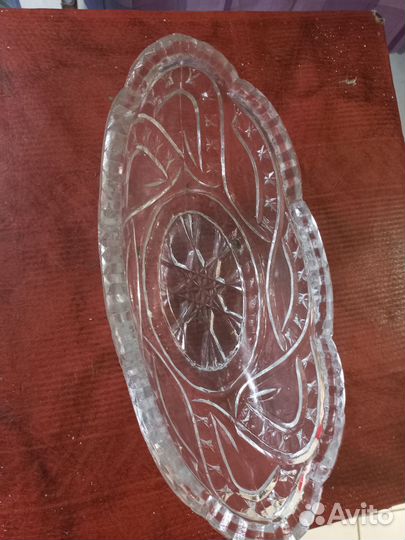 Конфетница СССР хрустальная