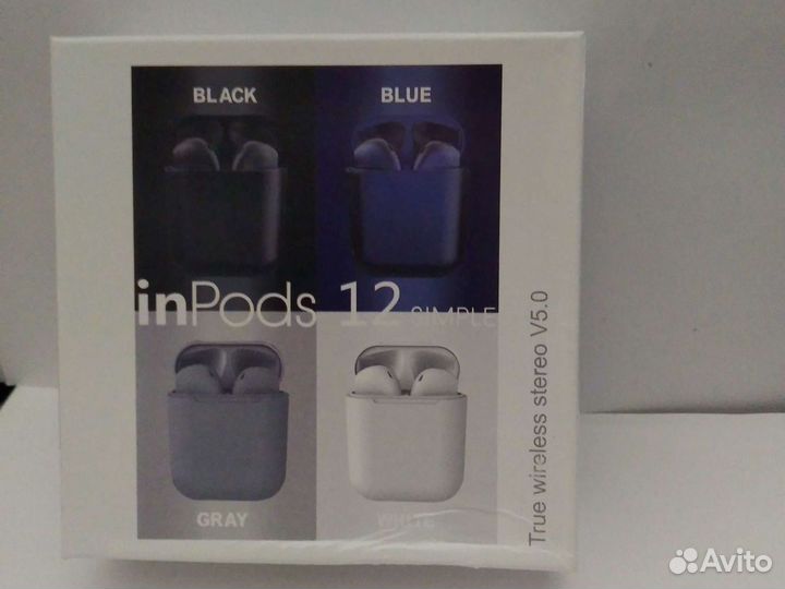 Беспроводные наушники inPods 12 цвет белый stereo