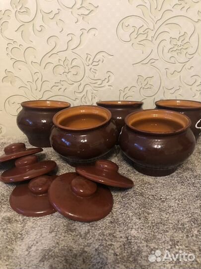 Горшок для запекания керамический