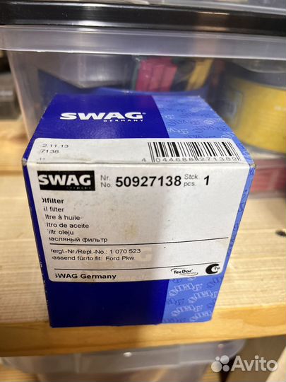 Фильтр масляный Swag 50927138