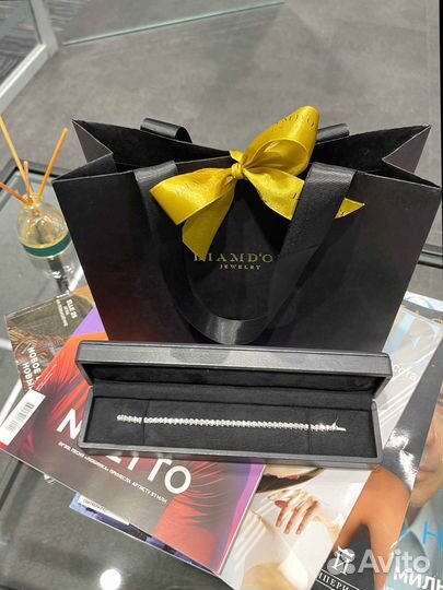 Теннисный браслет Cartier с бриллиантами 1,65ct