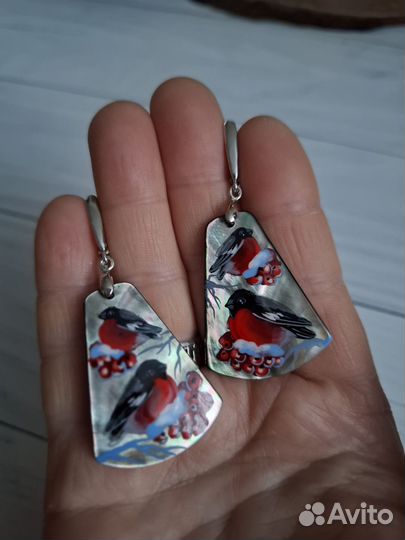 Серьги перламутровые 