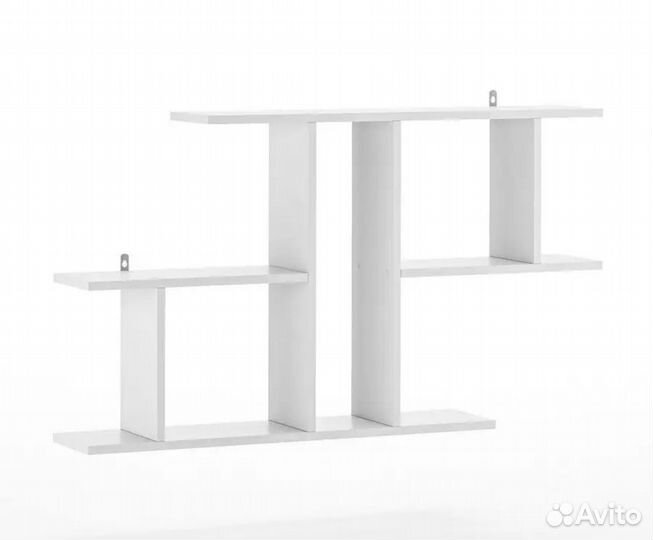 Полка настенная, навесная полка белая