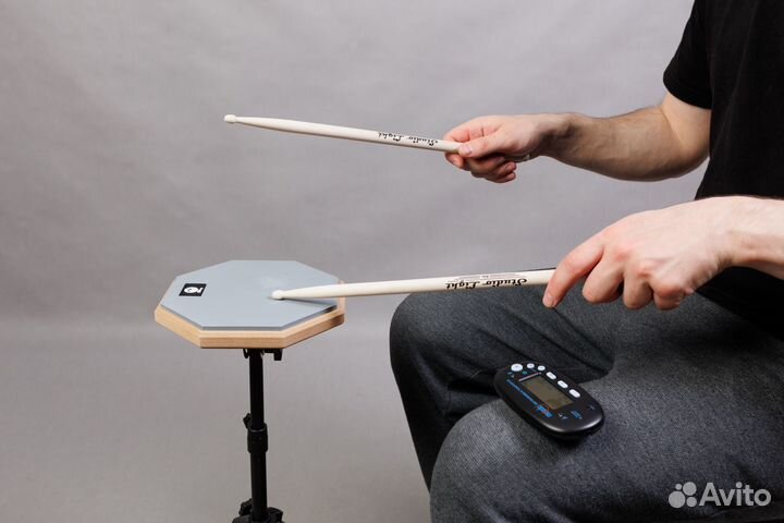 Пэд барабанный тренировочный, со стойкой