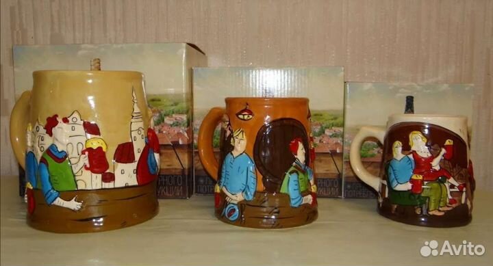 Керамические пивные кружки новые