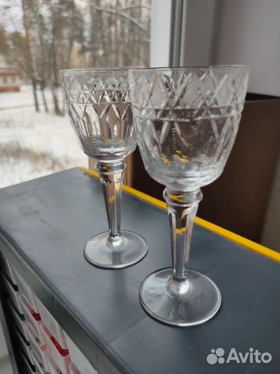 Бокалы фужеры рюмки стаканы хрусталь СССР
