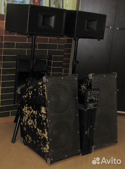 Колонки FA 2100W Рупоры Сабы Усилок Микшер Треноги