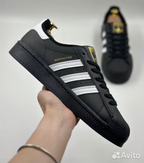 Привлекательные Adidas Superstar Black обувь