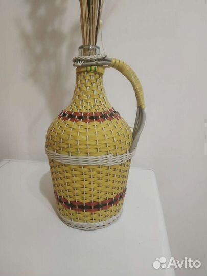 Бутыль стеклянный в оплётке СССР
