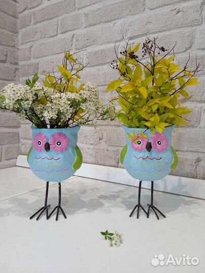 Горшочки кашпо сова интерьерные