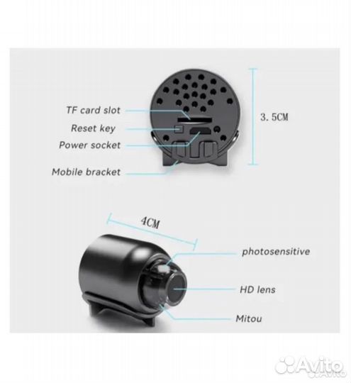 Мини камера wifi XD 2K YsxLite