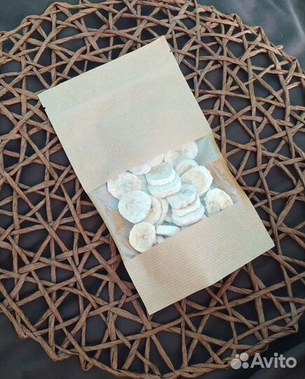 Сублимированные бананы. Сушеные чипсы. Слайсы