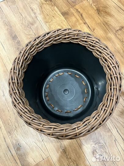 Кашпо из ротанга для цветов 12л