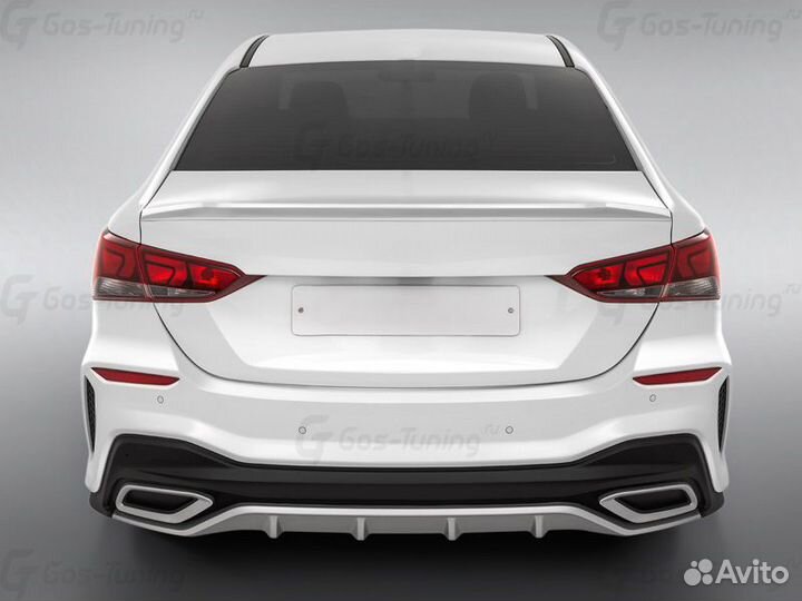 Лип спойлер Quant на Hyundai Solaris 2