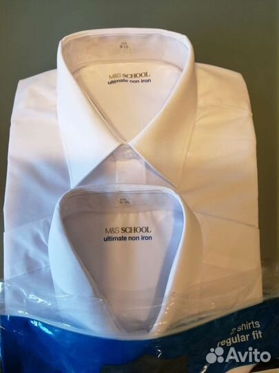 Рубашка белая школьная Marks&Spencer