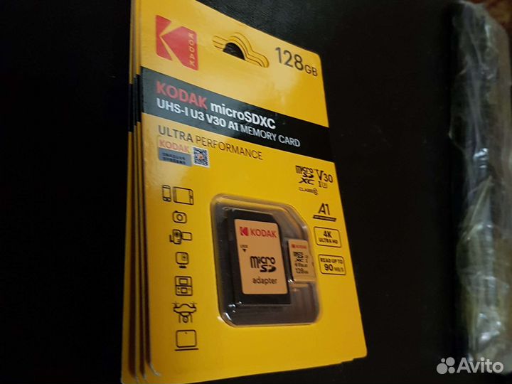 Карта памяти GB Micro sdxc UHS-1 U3 V30 A1 kodak