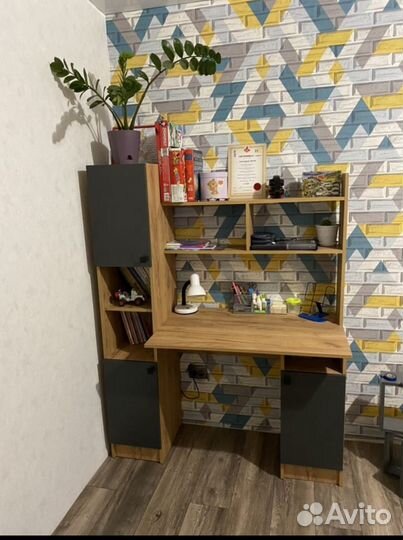 Компьтерный стол пкс-6 Дуб Крафт золотой/Антрацит