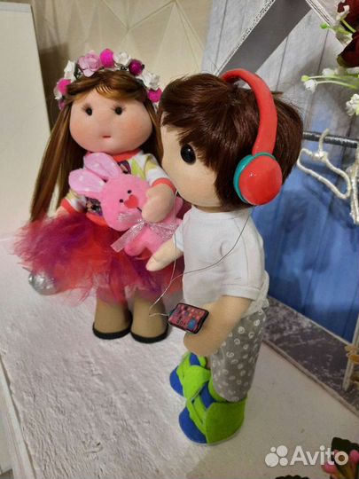 Текстильная кукла мальчик Кирилл